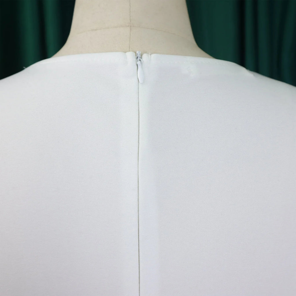 V Neck Office Dress For Women Belted Pleated Mid Calf