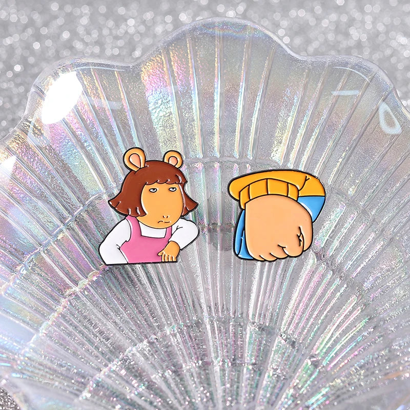 Cartoon Character Enamel Pins Set Cute Anime Brooches Fashion Accessories