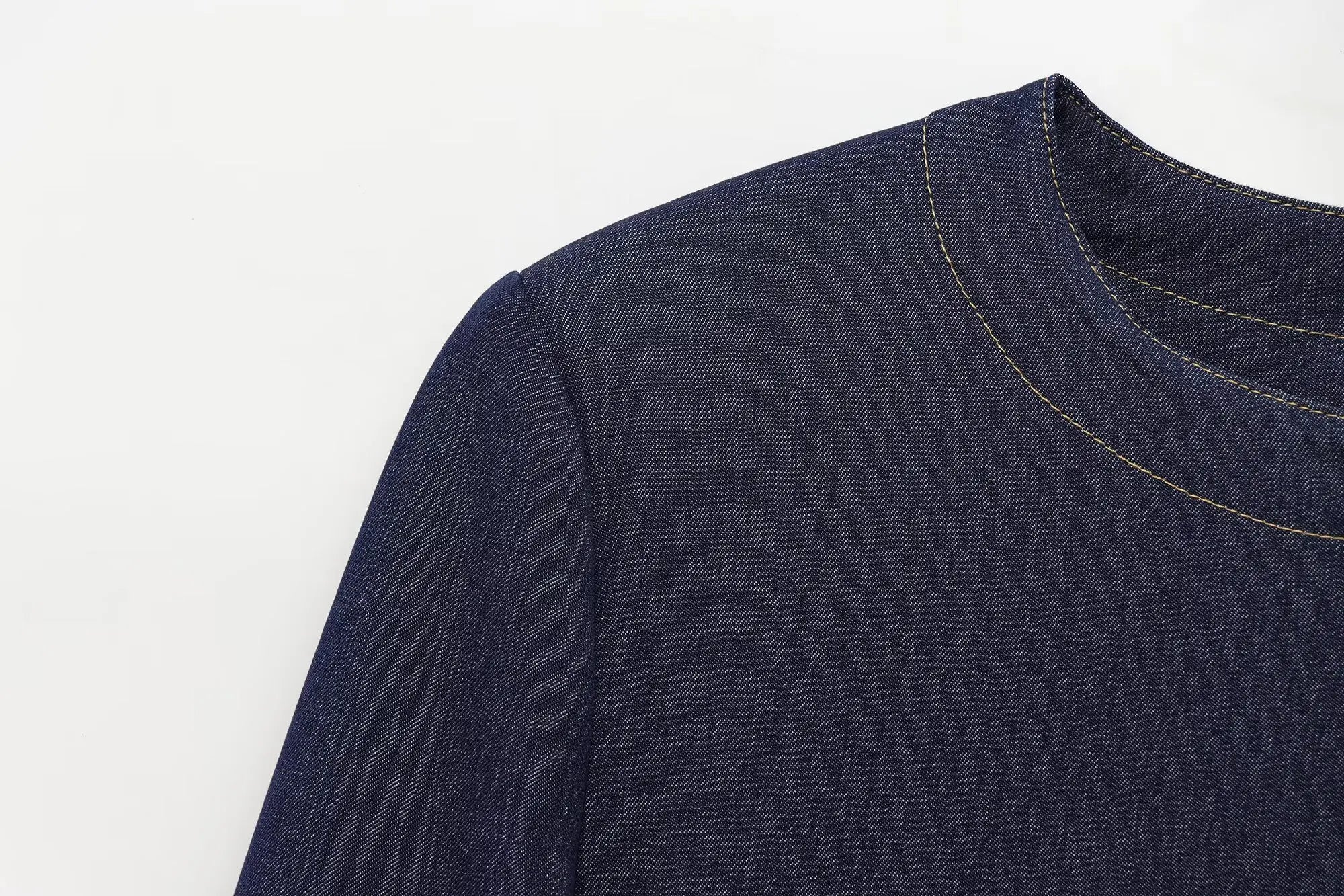 Fashion Women Solid Jacket and Wide Leg Pant Set with Cropped Coat and Zipper Details