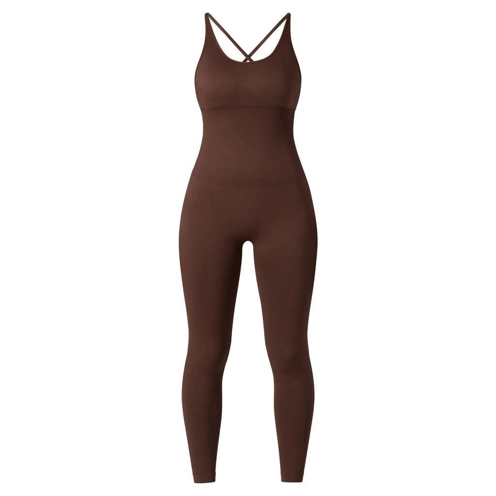 Solid Sexy Sleeveless Jumpsuit for Women Summer Backless Bodycon Romper Casual Playsuit Trendy Sportswear Streetwear