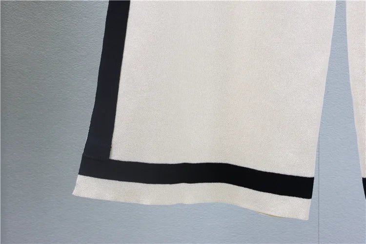 Cozy Knit Shawl Sweater Three Piece Set for Women Loose Wide Leg Pants Casual Jacket Solid Color Autumn Winter Outfit