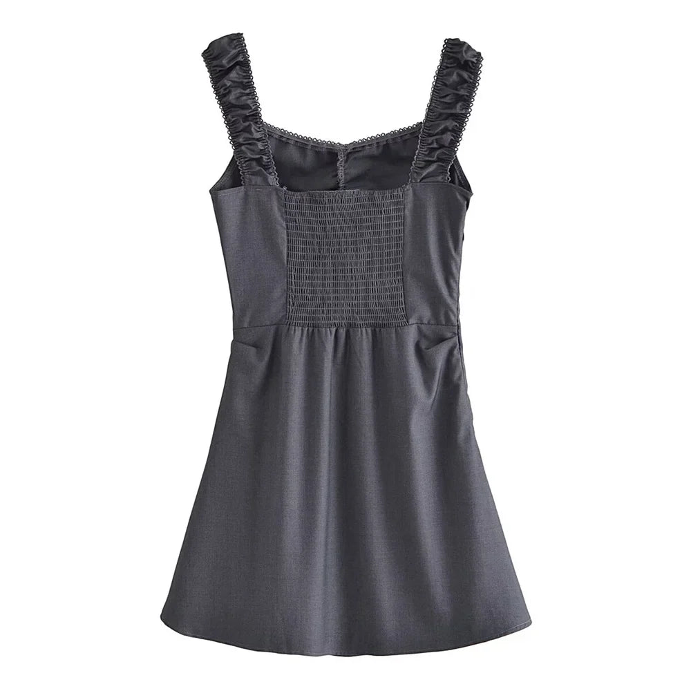 Trendy One Shoulder Short Dress For Women Summer Chic Dress