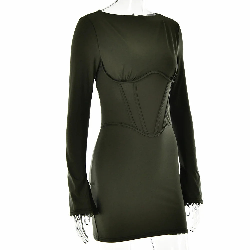 Backless Corset Bodycon Mini Dress For Women Party