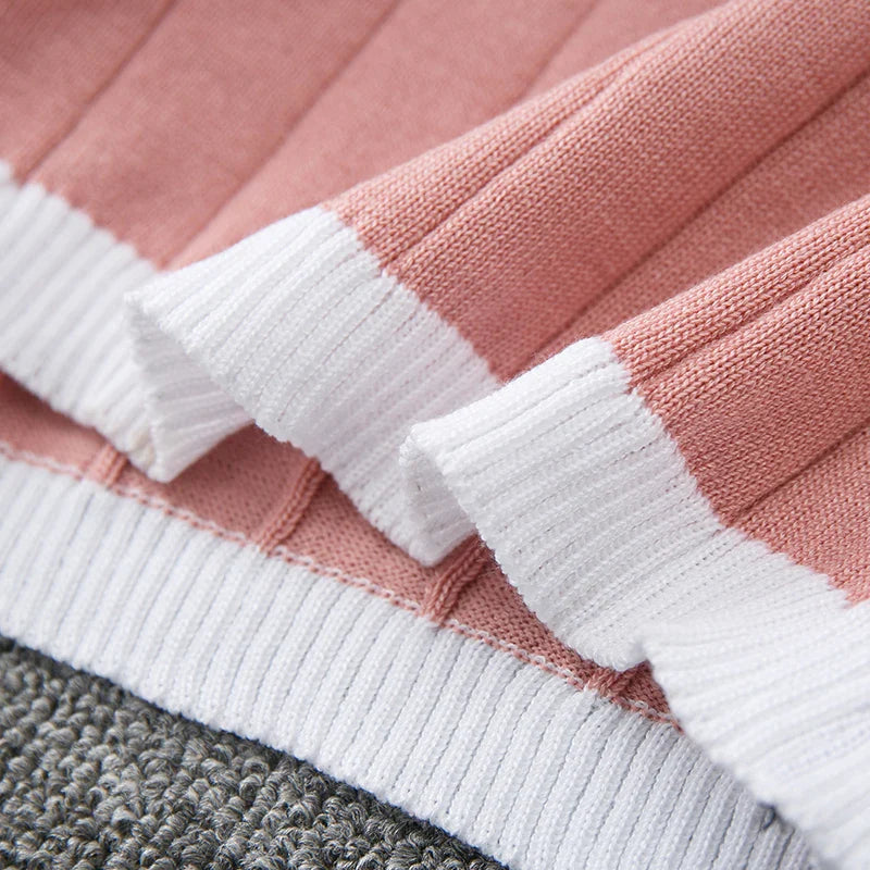 Wrap Bodycon Dress Women Knitted Striped Long Summer Dress