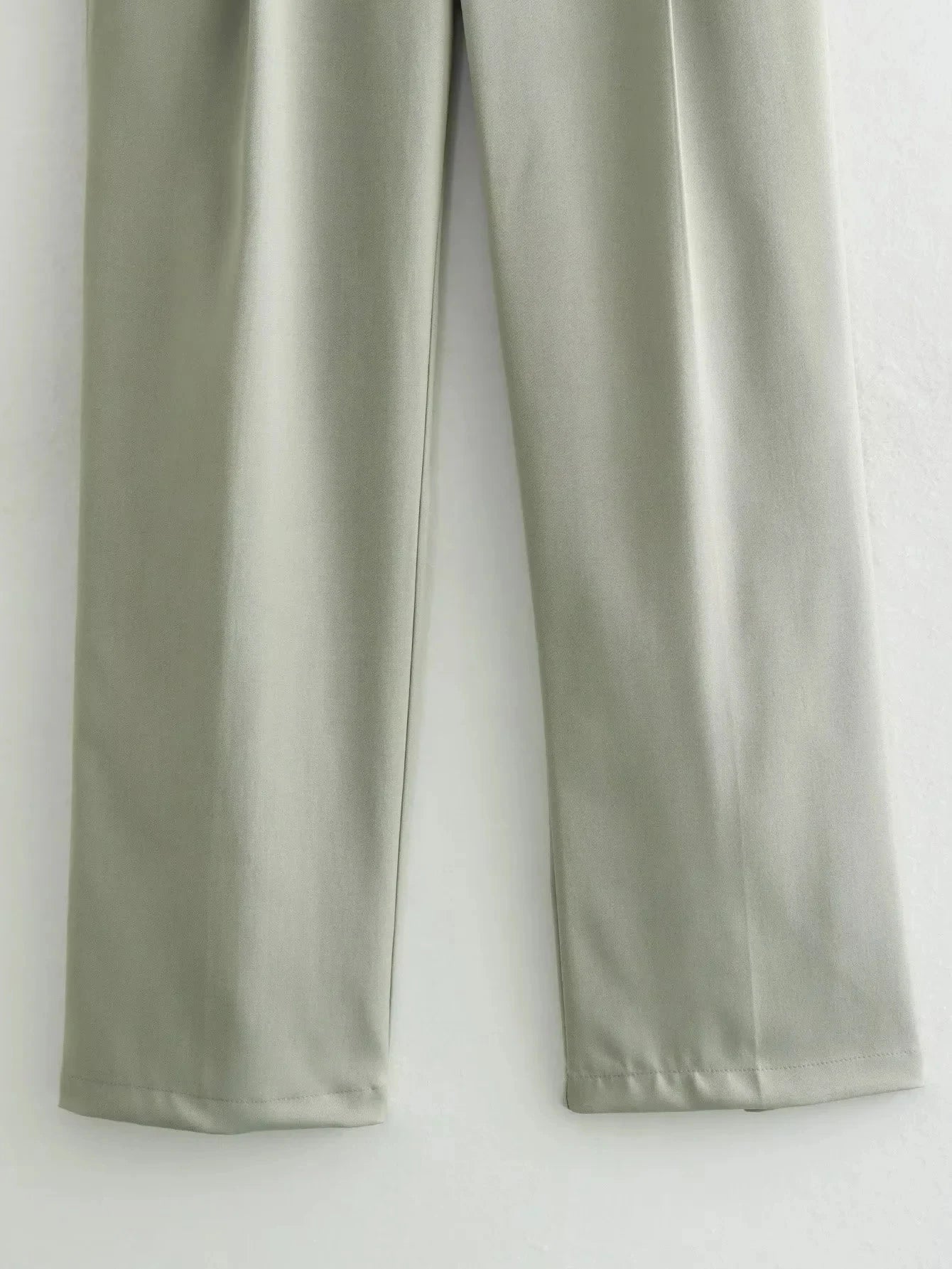 Casual Women Solid Suit Set with Pockets Turn Down Collar Short Jacket and Chic Wide Leg Pants for Spring and Summer Streetwear