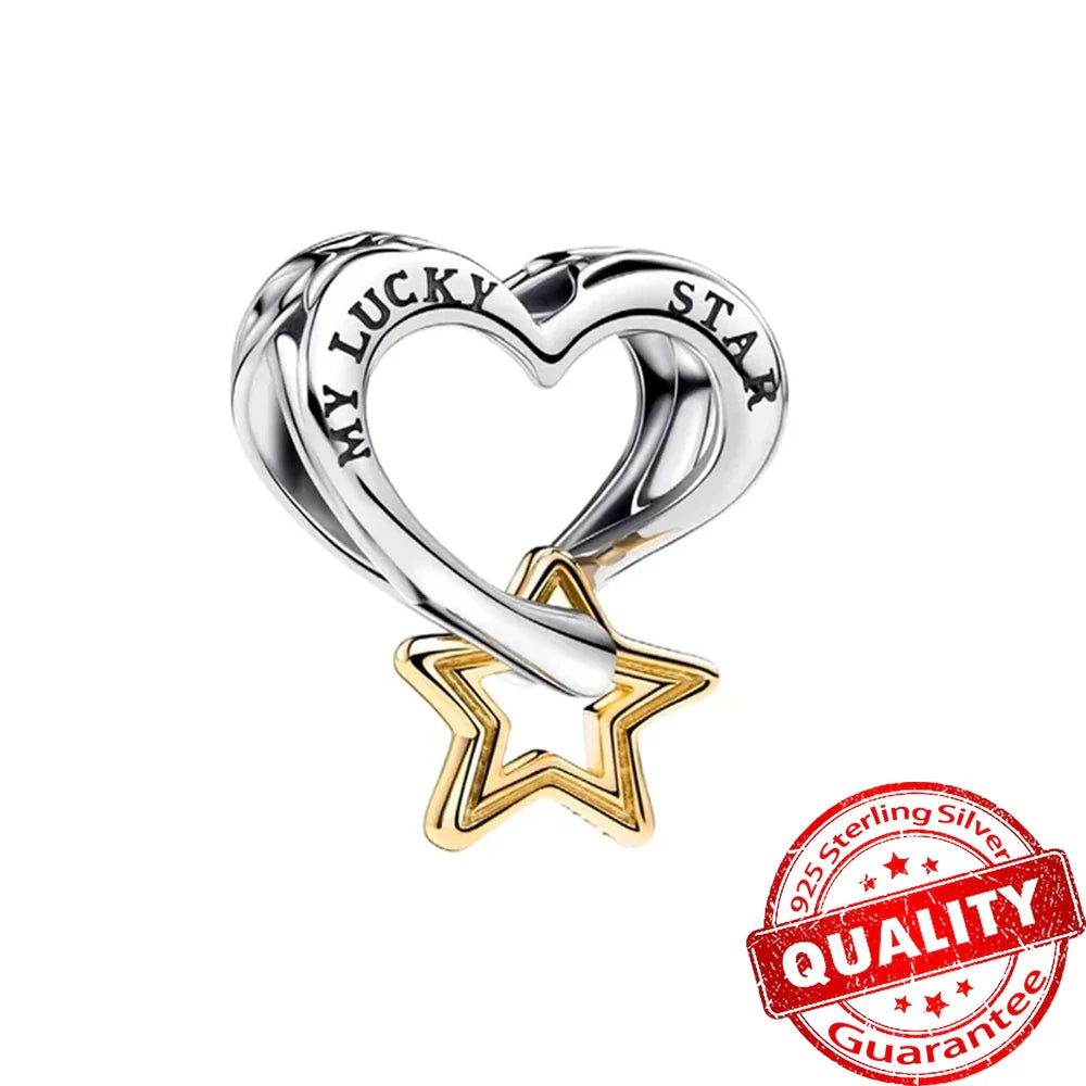 925 Sterling Silver Love Heart Envelope Rose Pendant with Crystal Ball for DIY Bracelet and Necklace Jewelry Gifts