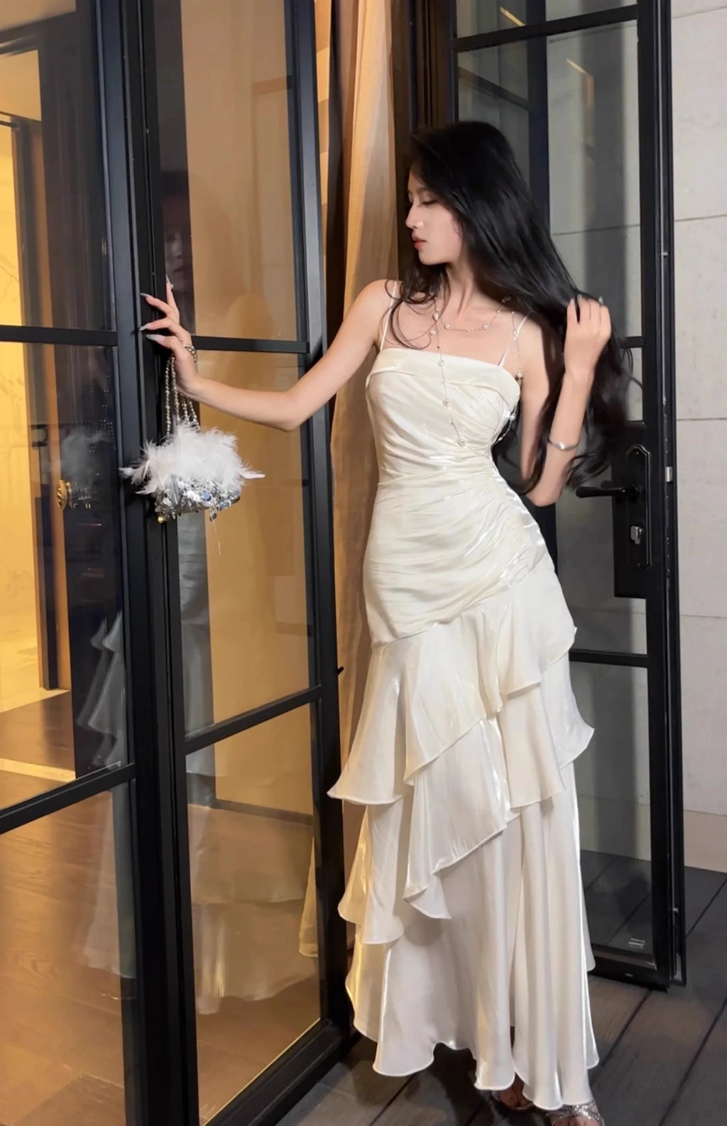 Elegant Spaghetti Strap Long Dress For Women Prom Gown