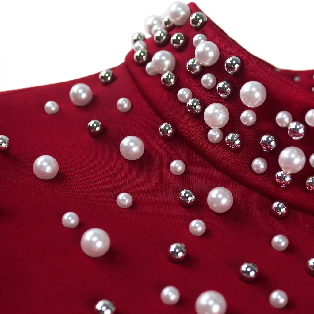 Beaded Party Dress For Women O Neck Sheath Ankle Length