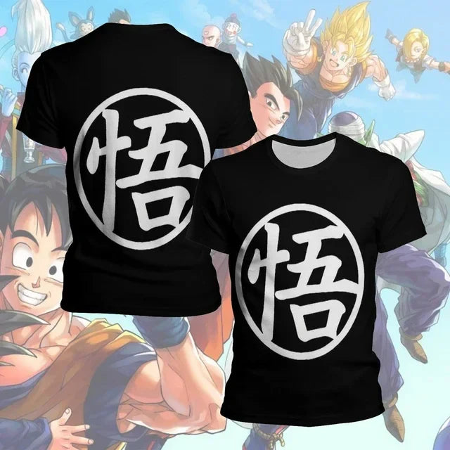 Dragon Ball Wukong 3D Printed Breathable Quick Dry Sports T-Shirt for Parents and Children