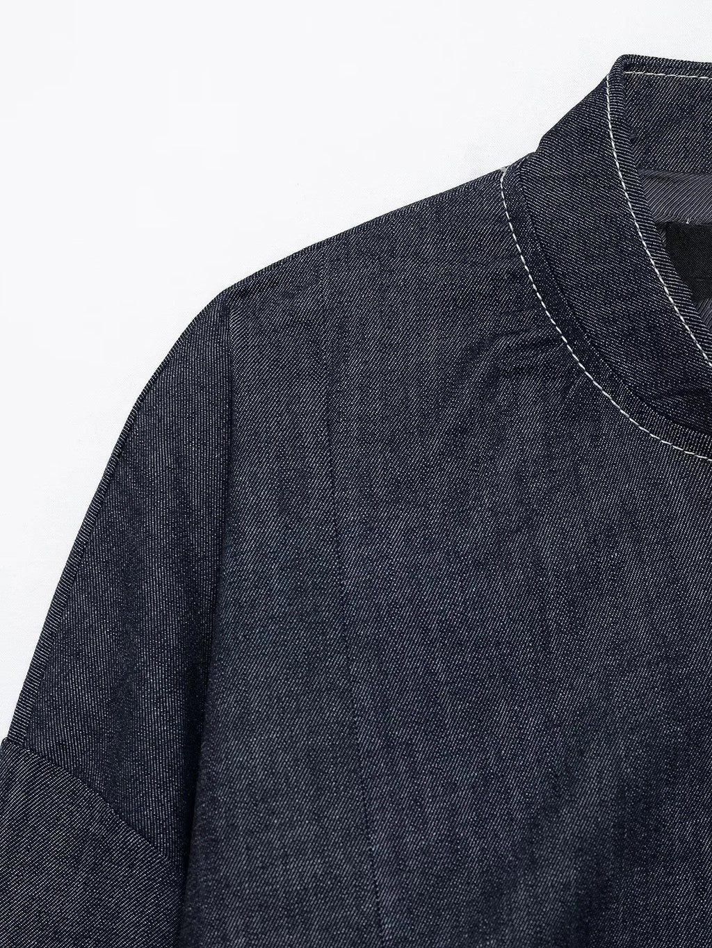 Casual Denim Loose Fit Women Suit Set with O Neck Zipper Bomber Jacket and Pleated Mini Skirt Vintage Inspired Spring Summer Fashion Ensemble