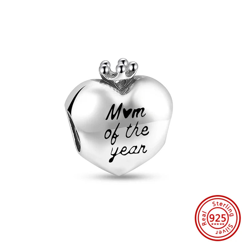 Fit Pantaro Peacock Cake Teeth Butterfly Crown S925 Silver Charms Beads Fine Jewelry for Women Gift