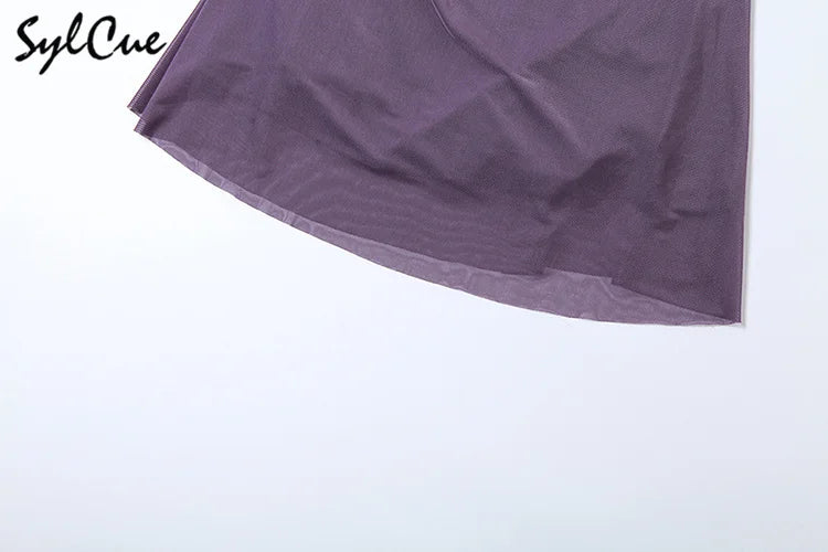 Elegant Long Sleeve Party Dress For Women Solid Color