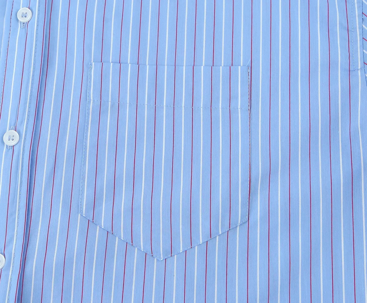 Fashionable Stripe Shirt and Wide Leg Pants Set for Women Casual Spring Outfit