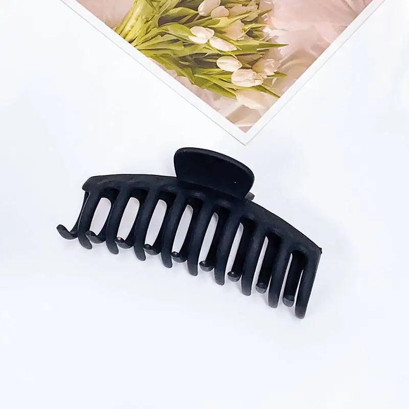 Solid Color Acrylic Wave Hair Claws for Women Versatile Shark Clip Hair Accessories