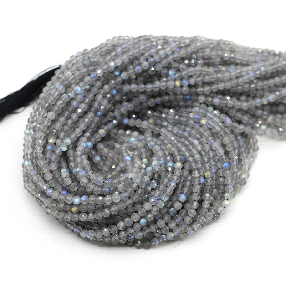 Natural Flash Labradorite Round Faceted Spacer Beads for Jewelry Making DIY Necklaces and Bracelets