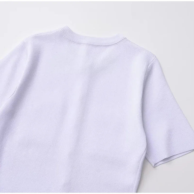 Ribbed Pocket Knit Dress For Women High Waist Mini Chic