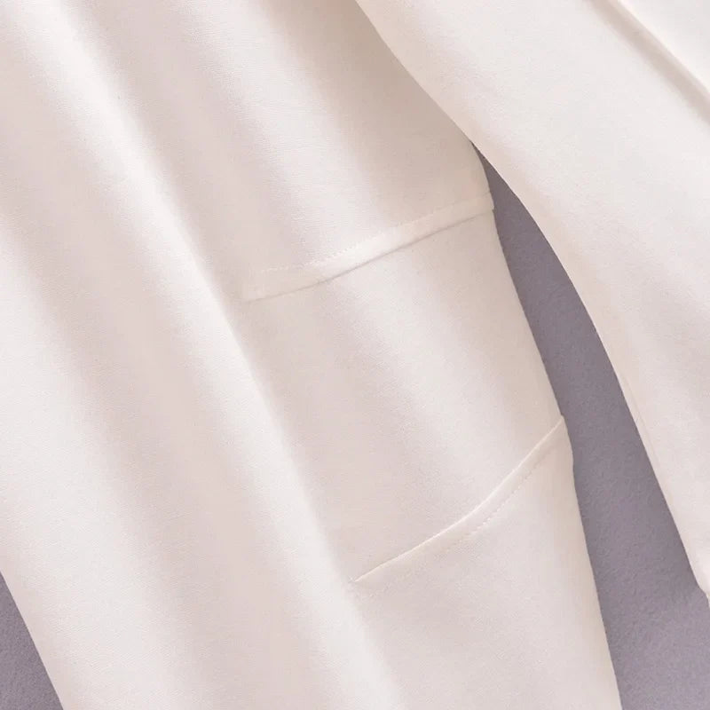 Pleated Long Sleeve Two Piece Pant Set for Women Comfortable Spring Sweatsuit