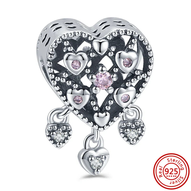 Fit Pantaro Peacock Cake Teeth Butterfly Crown S925 Silver Charms Beads Fine Jewelry for Women Gift