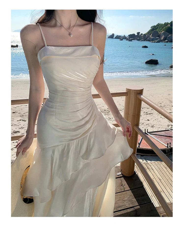 Elegant Spaghetti Strap Long Dress For Women Prom Gown