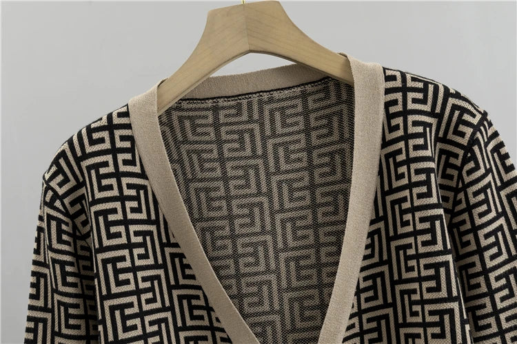 Women's 3 Piece Knitted Tracksuit Set with Cardigan, Vest and Wide Leg Pants