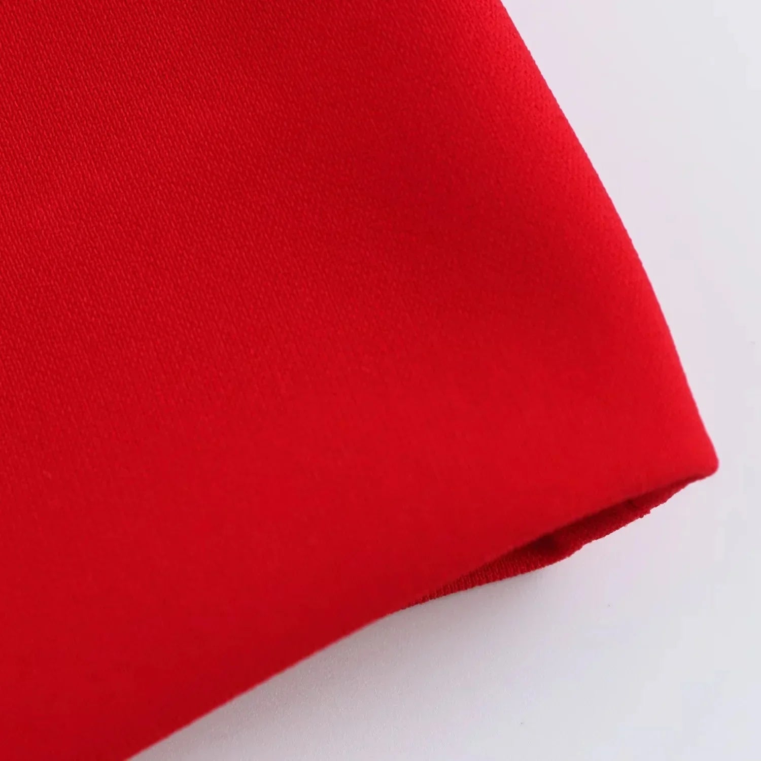 Red Vest Blazer Set For Office Lady With Wide Leg Pants