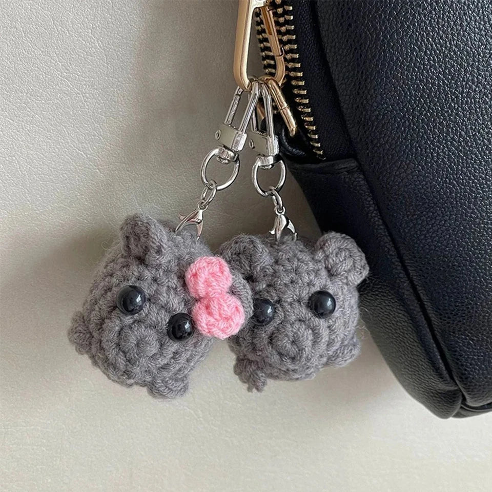 Cute Hamster Violin Song Plush Keychain Bag Charm Funny Gift for Girlfriend