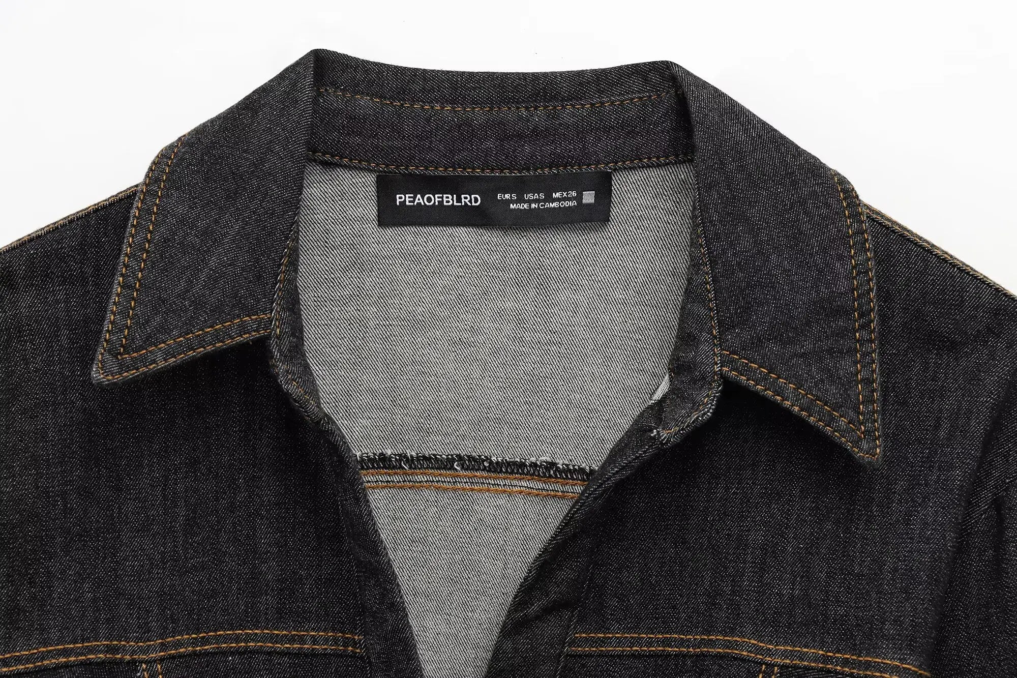 Women Black Denim Pants Set with Fitted Shirt and Patch Pockets Straight Leg Jeans Suit