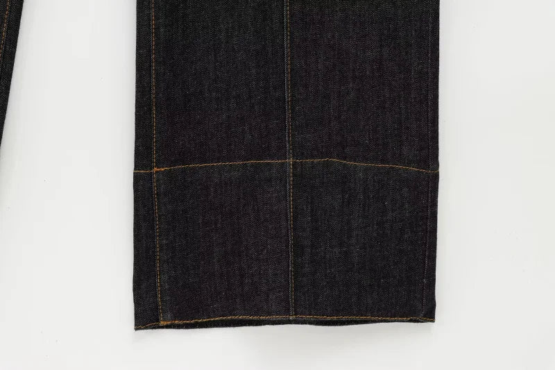 Women's Slim-Fit Denim Shirt with Stretch Waist and Flare Trousers for Comfortable Spring Style