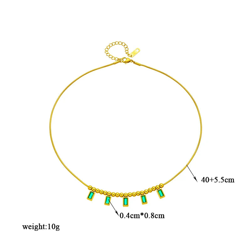 Stainless Steel Butterfly Moon Lock Blue Eyes Pendant Necklace for Women Multilayer Choker Chain Jewelry Gifts