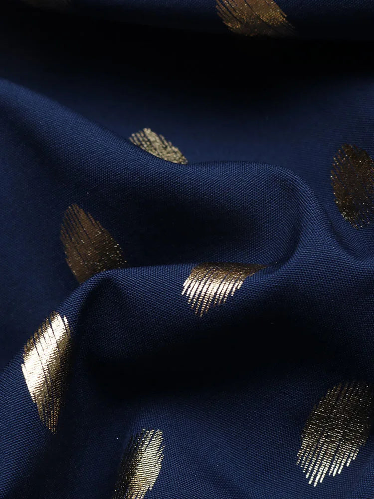 Sleeveless Dot Print Midi Dress With A Line Silhouette