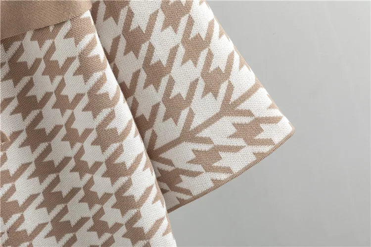 Winter Casual Knitted Cardigan and Wide Leg Pant Set for Women - Long Sleeve Sweater Tracksuit