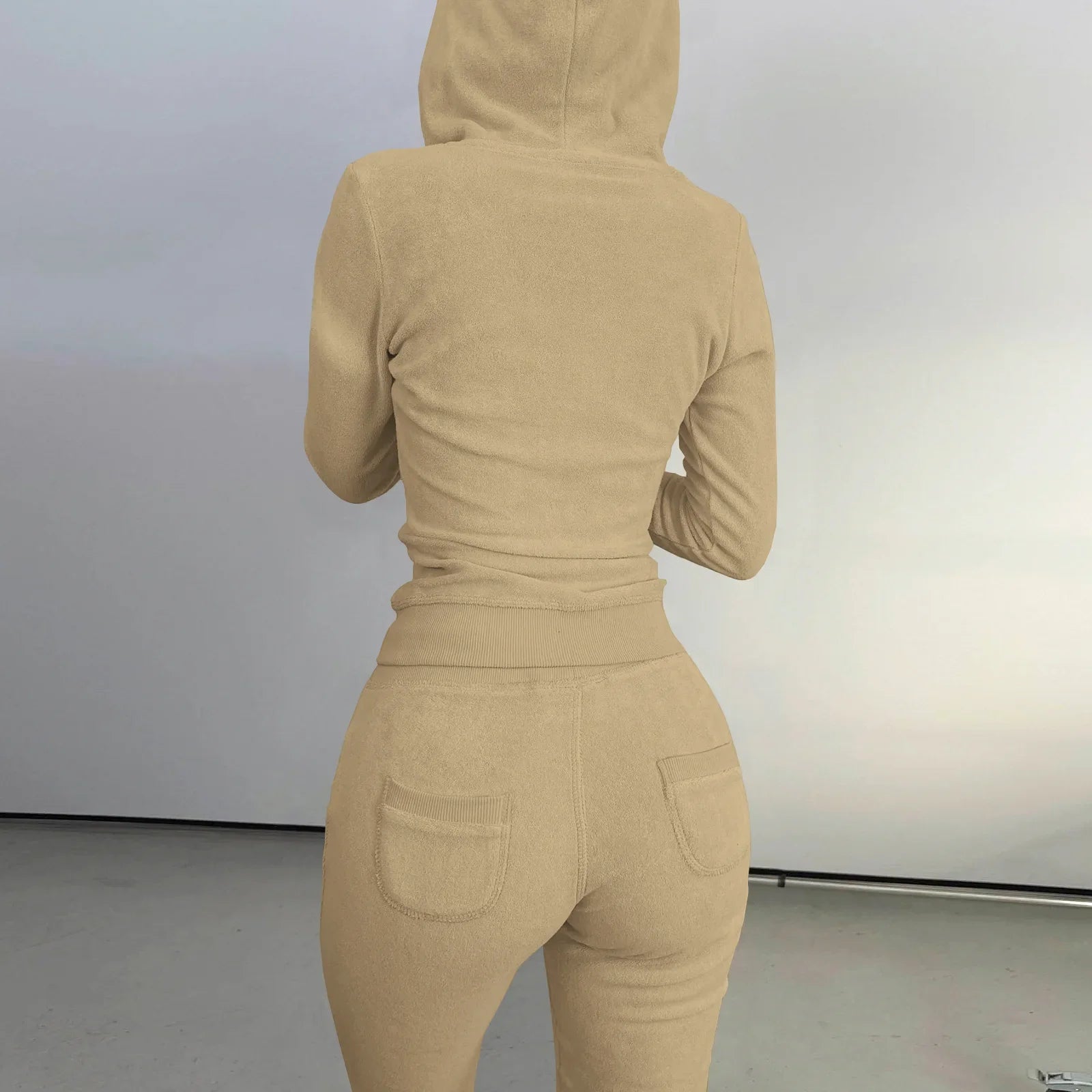 Women Thick Fleece 3 Piece Jogger Sweatsuit Set with Sweatpants, Vest and Hoodie for Fall and Winter