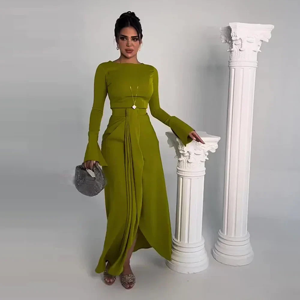 Satin A Line Prom Dress with Jewel Embellishments Gown