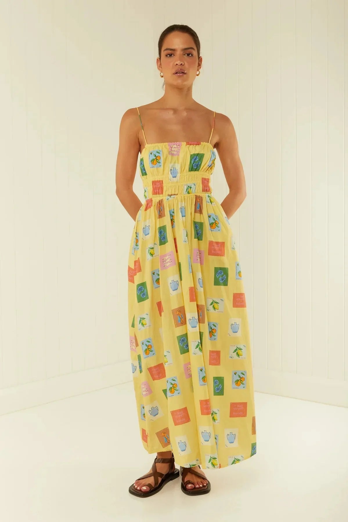 Bohemian Maxi Dress One Shoulder Strap Printed Summer