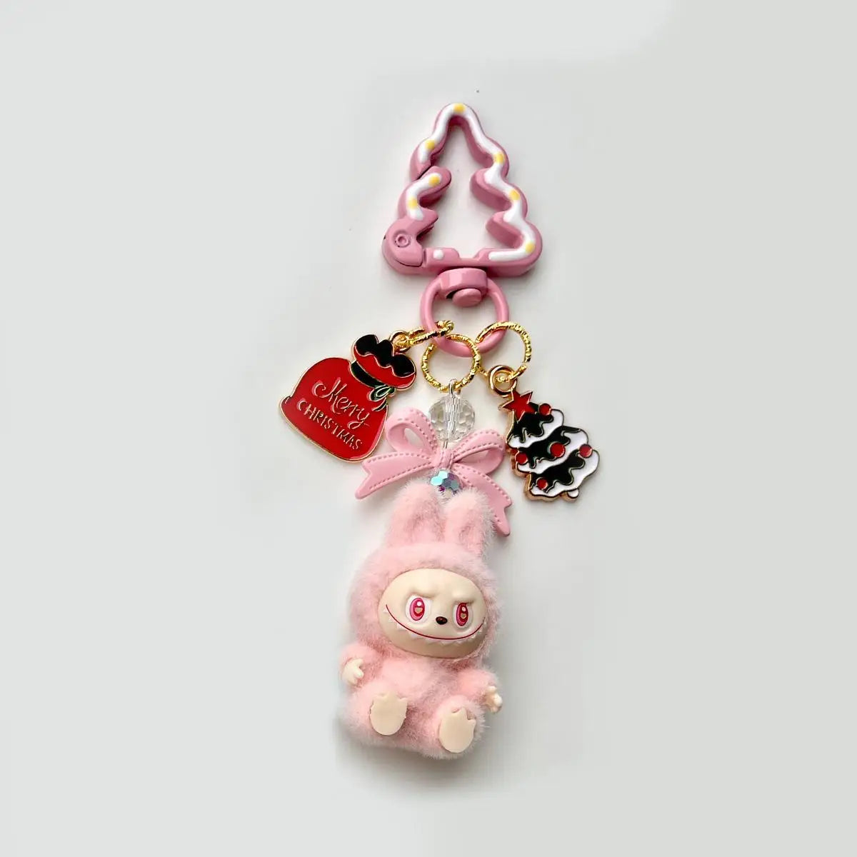 Mini Keychain Cartoon 3D Doll Pendant for Students School Bags and Car Keys