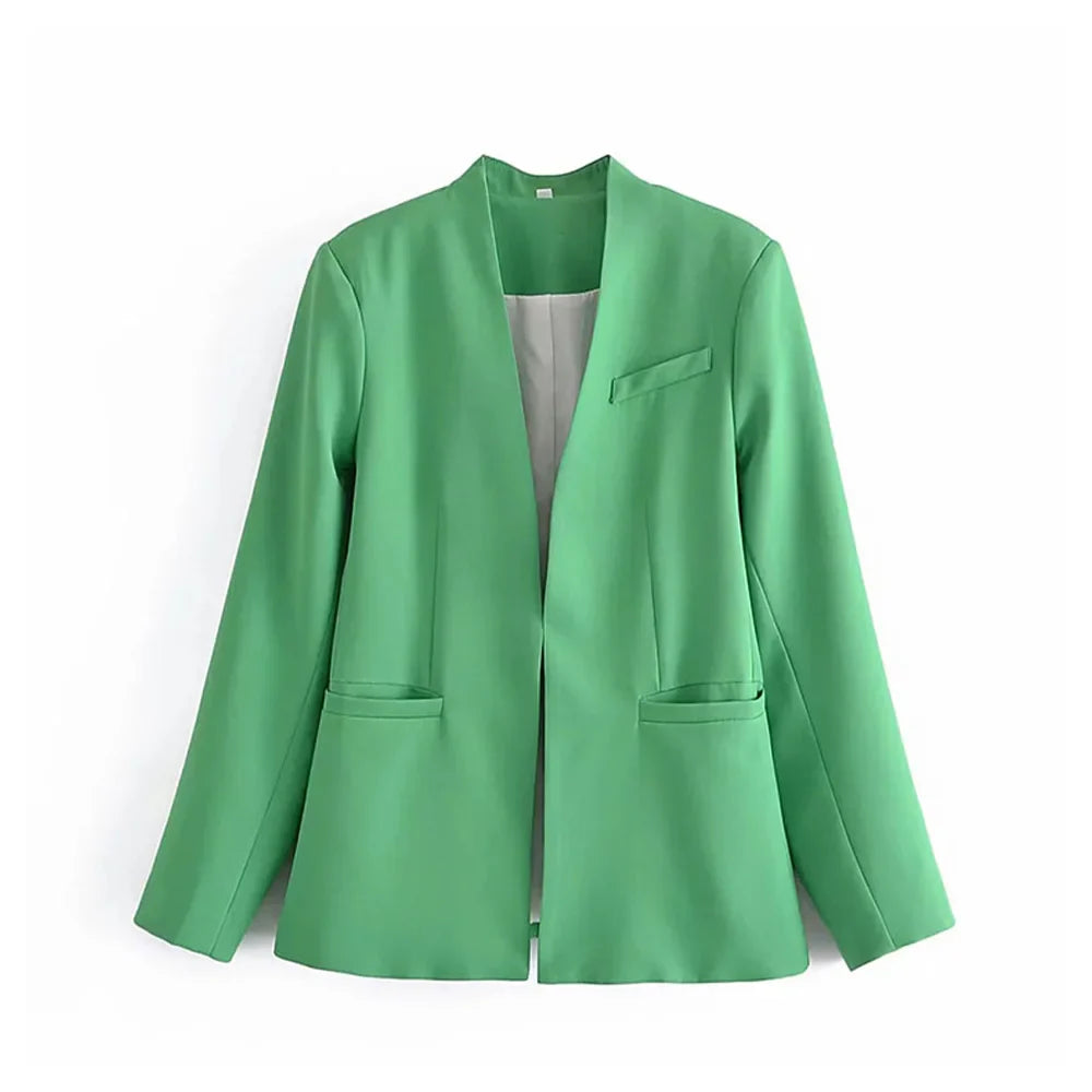 Fashionable Women's Slimming Multi-Color Suit Set for Autumn