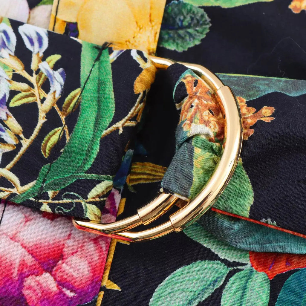 Floral Midi Dress For Women Slim Fit Poplin Summer Chic