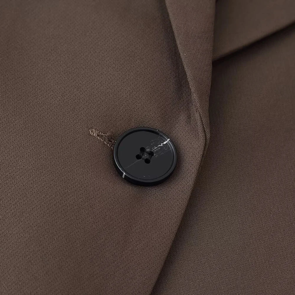 Elegant Women's Casual Suit Jacket and Pants Set with Belt for Stylish Office and Leisure Wear