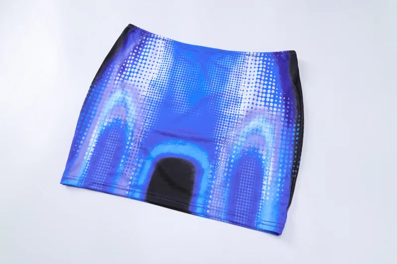 Women's Summer Two Piece Set Short Sleeve Crop Top and Mini Skirt Matching Outfit Casual Chic Lounge Wear