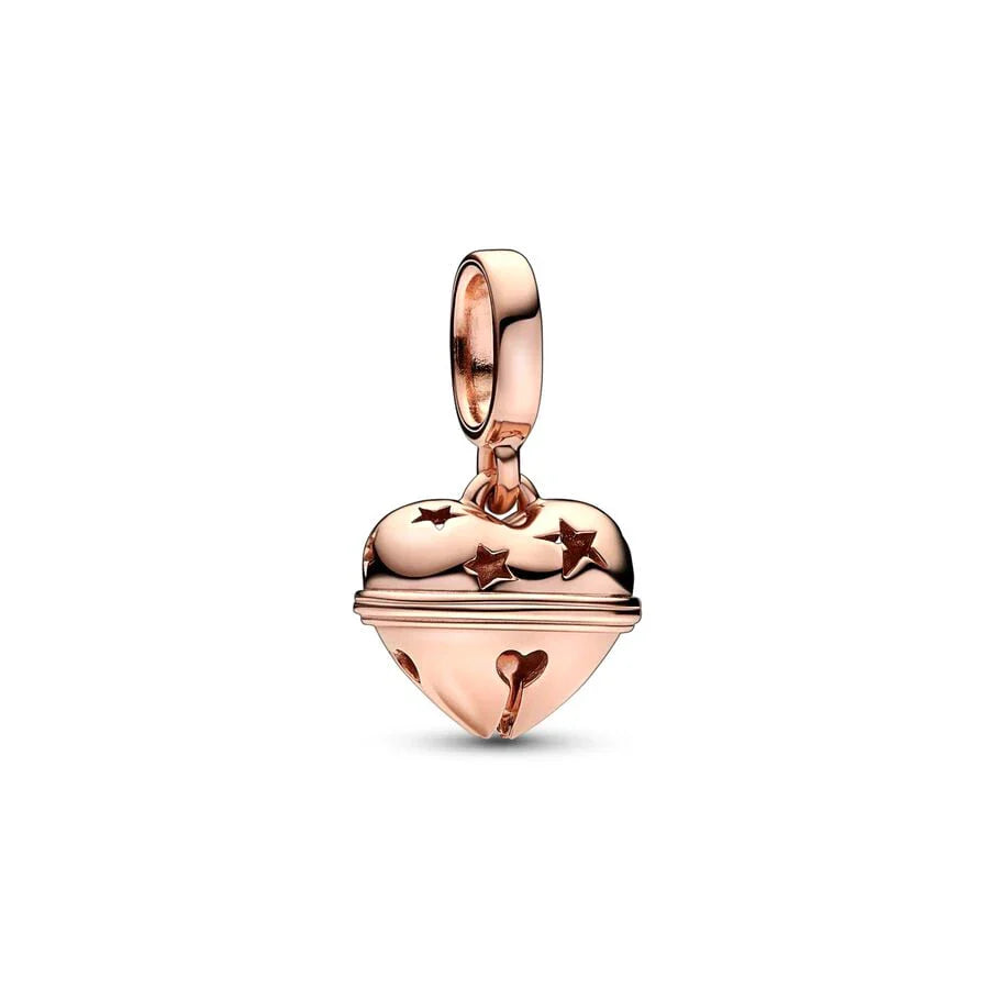 Plated Rose Gold Sparkling Pink Hot Air Balloon and Heart Charm Bead for Silver 925 Bracelet DIY Jewelry