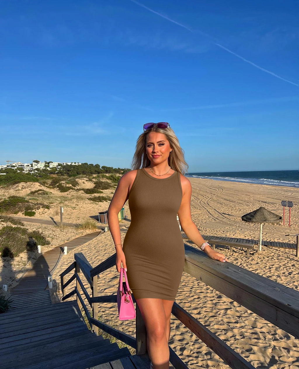 Sexy Sleeveless Bodycon Dress For Women Mini Wrap Hip