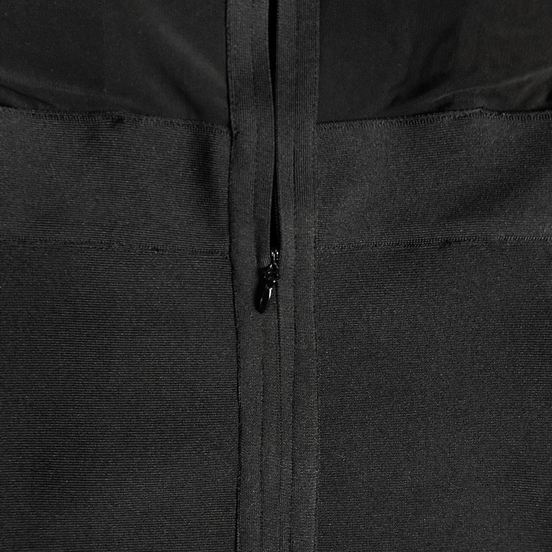 Black Mesh Bandage Dress for Women Long Sleeve Bodycon