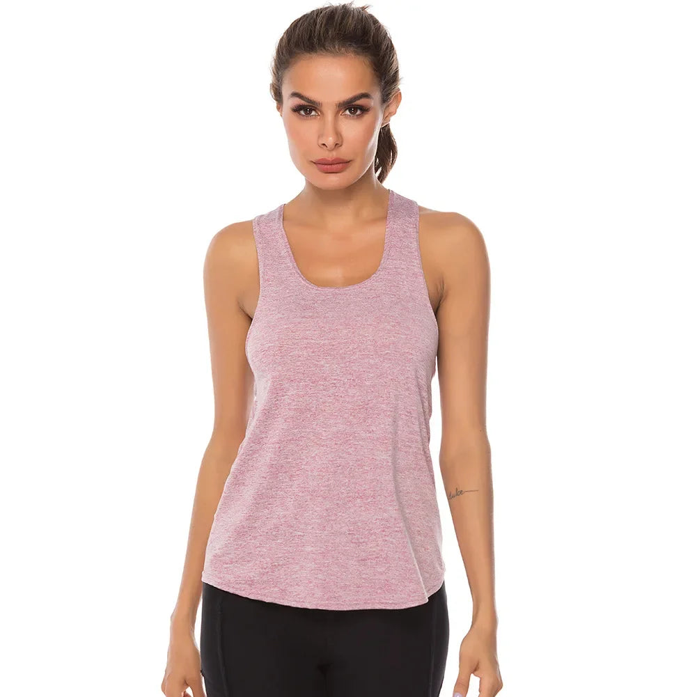 Women's Sleeveless Basic Tanks for Workout and Running - Quick Drying Breathable Sports Vest