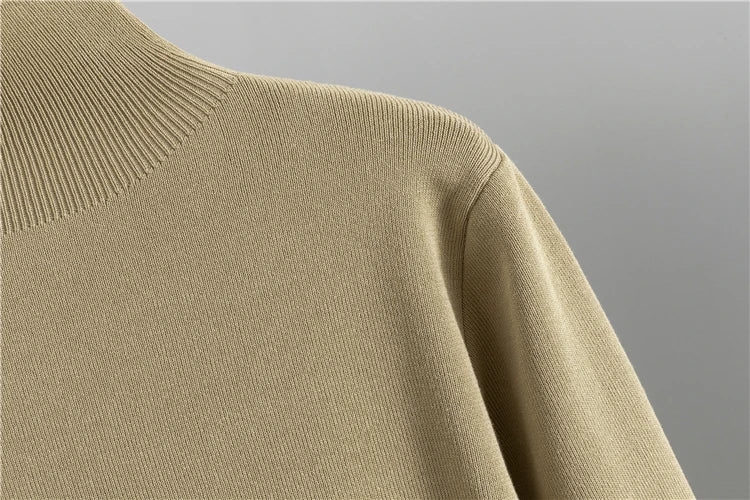 Knitted 3 Piece Set for Women with Stripe Shawl, Half High Neck Full Sleeve Top, and Wide Leg Trousers Stylish Fashion Suit