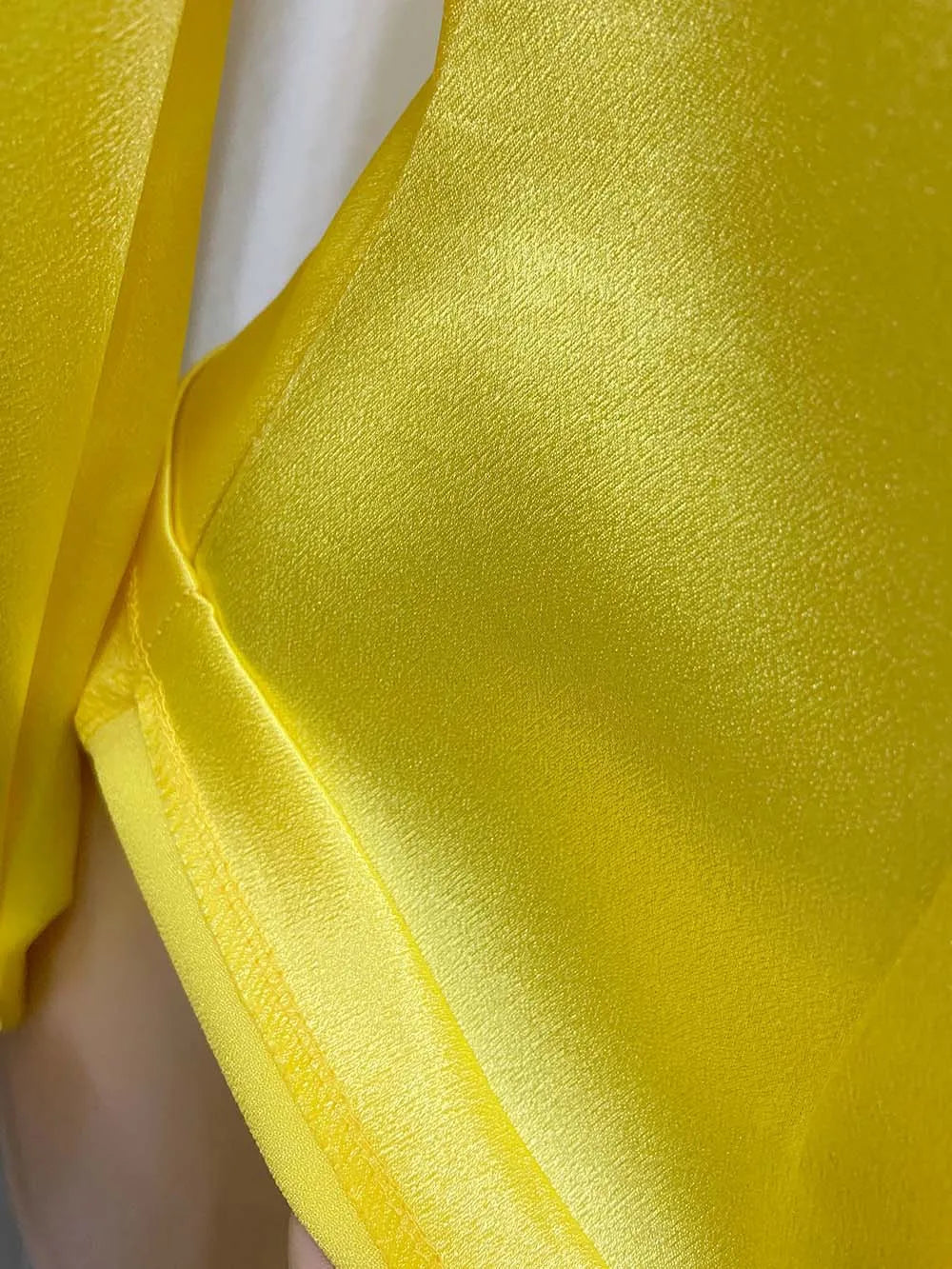 Elegant Satin V Neck Office Blouse for Women Full Sleeve Front Split Luxury Party and Dinner Shirt