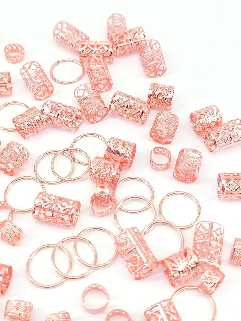 80 Pieces Dreadlock Hair Beads Stylish Alloy Hair Accessories for Braids and Locs