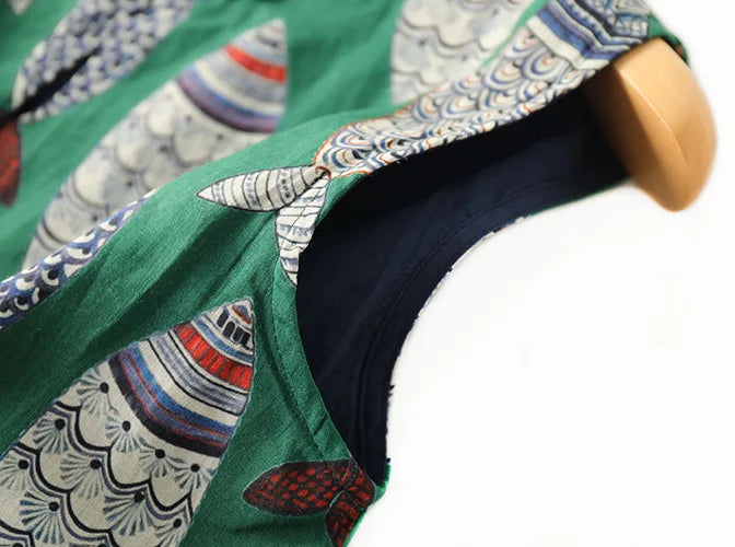 Elegant Green Chinese Style Qipao Dress For Summer Women