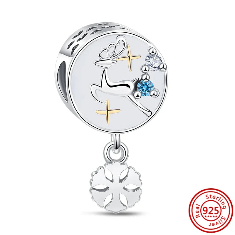 Fit Pantaro Peacock Cake Teeth Butterfly Crown S925 Silver Charms Beads Fine Jewelry for Women Gift