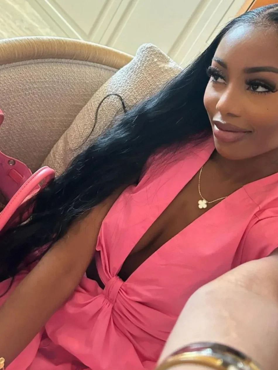 Beach Maxi Dress V Neck Sleeveless Lace Up Solid Color