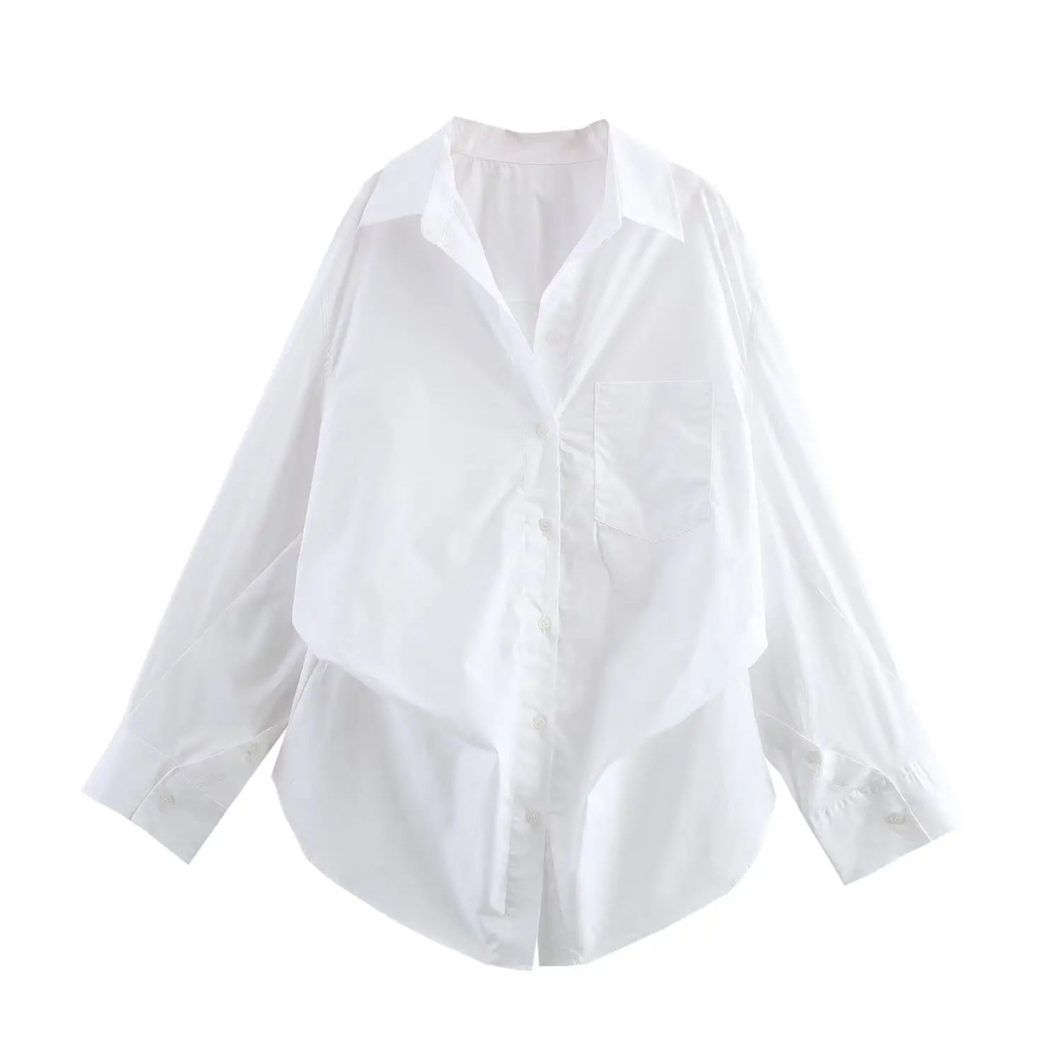 Vintage Oversized Striped Bat Sleeve Lapel Shirt for Women Long Sleeve Button Blouse Spring Autumn Casual Top